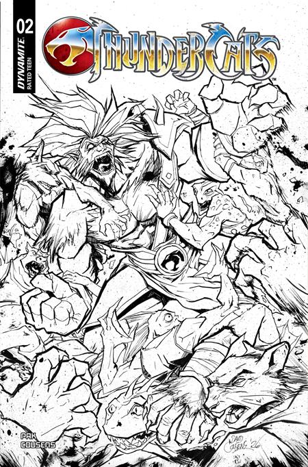 THUNDERCATS (2026) #2 CVR I INC 1:20 DAVID COUSENS LINE ART VAR DYNAMITE Entertainment Greg Pak David Cousens David Cousens PREORDER