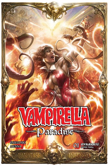 VAMPIRELLA PARADISE #1 CVR E FRANCESCO MATTINA FOIL VAR DYNAMITE Entertainment Thomas Sniegoski Edu Menna Francesco Mattina PREORDER