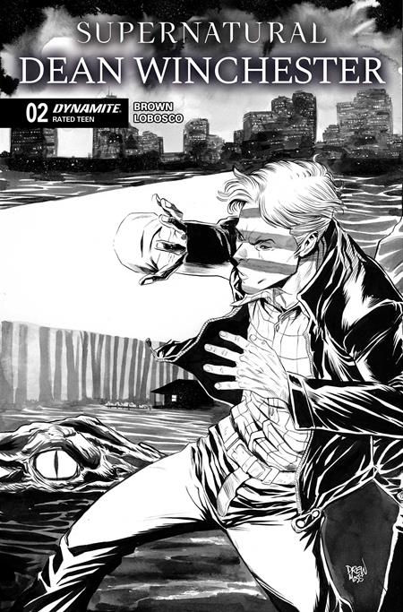 SUPERNATURAL DEAN WINCHESTER #2 CVR K DREW MOSS LINE ART VAR DYNAMITE Entertainment Chuck Brown Rapha Lobosco Drew Moss PREORDER