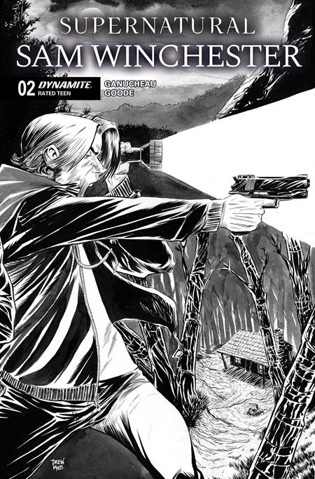SUPERNATURAL SAM WINCHESTER #2 CVR K F DREW MOSS LINE ART VAR DYNAMITE Entertainment Paulina Ganucheau Kendall Goode Drew Moss PREORDER