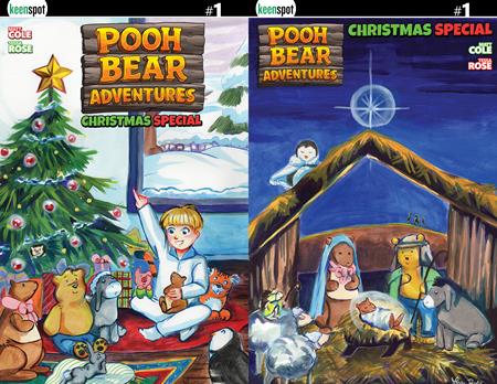 POOH BEAR ADVENTURES CHRISTMAS SPECIAL #1 (ONE SHOT) CVR D TESSA ROSE HOLOFOIL FLIP VAR Ex Posse Holdings Matt Cole Tessa Rose Tessa Rose PREORDER