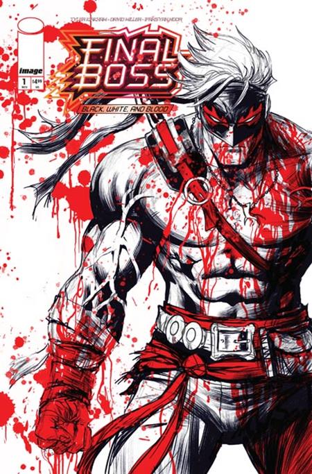 FINAL BOSS #1 BLACK WHITE AND BLOOD REPRINT CVR A TYLER KIRKHAM (MR) Image Comics Tyler Kirkham Tyler Kirkham, David Miller, Ifansyah Noor Tyler Kirkham PREORDER