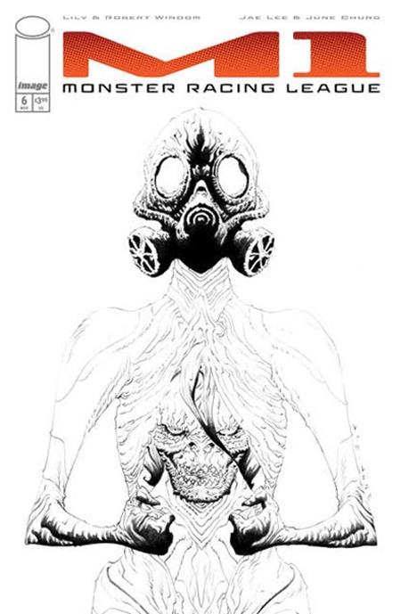 M1 MONSTER RACING LEAGUE #6 CVR B INC 1:25 JAE LEE B&W VAR Image Comics Robert Windom, Lily Windom Jae Lee Jae Lee PREORDER