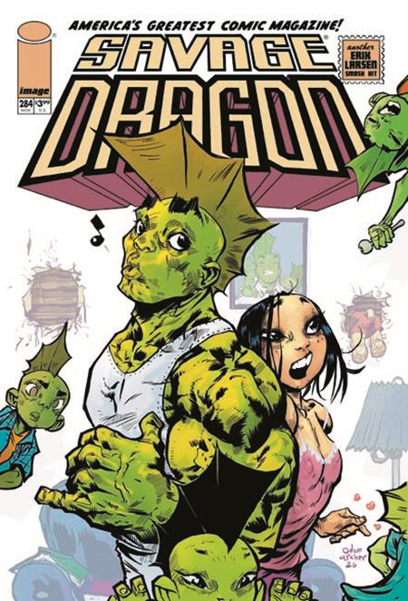 SAVAGE DRAGON #284 CVR C ADAM ARCHER VAR (MR) Image Comics Erik Larsen Erik Larsen Adam Archer PREORDER