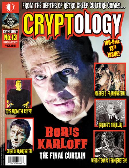 CRYPTOLOGY #13 TwoMorrows Publishing Peter Normanton Bernie Wrightson, Val Mayerik Boris Karloff, various PREORDER