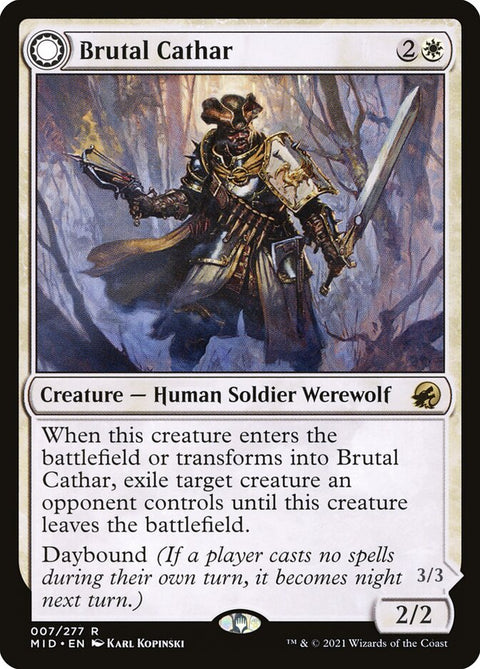 Brutal Cathar // Moonrage Brute (Foil)