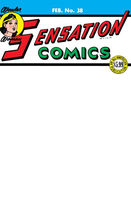 Sensation Comics, Vol. 1 38 Comic Facsimile Blank Variant DC Comics 2025