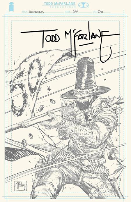 Gunslinger Spawn 50 Comic Todd McFarlane Incentive Signed Sketch Variant (1:1000) Image Comics 2026