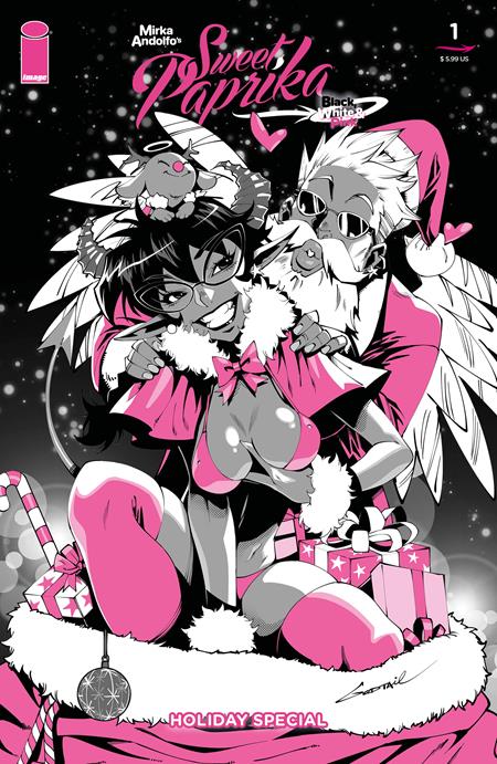 Mirka Andolfo's: Sweet Paprika - Black White & Pink Holiday Special 1 Comic Godtail Variant Image Comics 2025