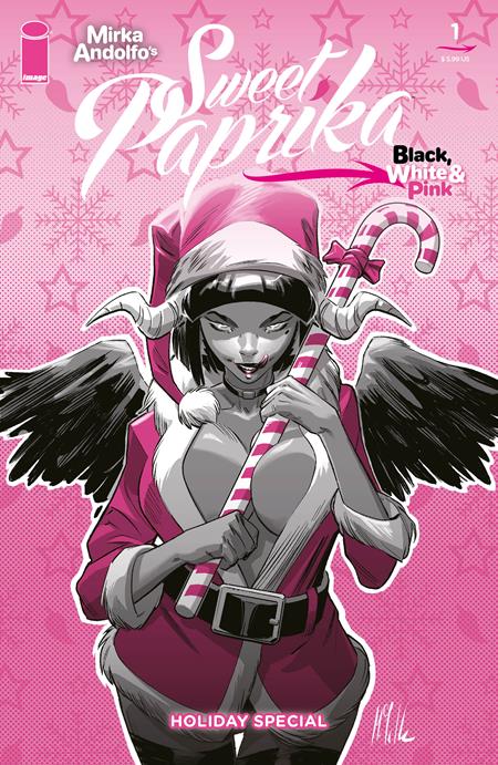 Mirka Andolfo's: Sweet Paprika - Black White & Pink Holiday Special 1 Comic Marco Failla Variant Image Comics 2025