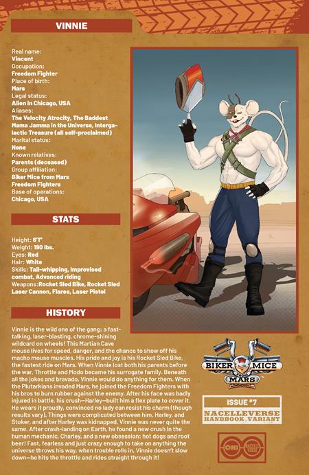 Biker Mice From Mars (Oni Press), Vol. 2 7 Comic Dotun Akande Handbook Variant Oni Press 2025