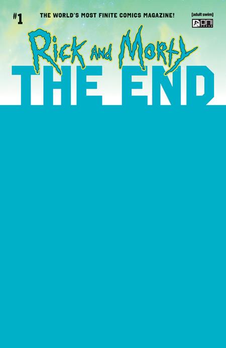Rick And Morty: The End 1 Comic Blank Blue Variant Oni Press 2025