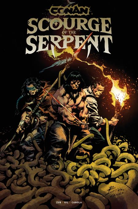 CONAN THE BARBARIAN SCOURGE OF THE SERPENT #4 (OF 4) CVR A ROBERTO DE LA TORRE (MR) Titan Comics Jim Zub Ivan Gil Roberto de la Torre PREORDER