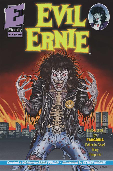 EVIL ERNIE #1 30TH ANNIVERSARY FACSIMILE EDITION CVR C ERIC MACHE GLOW IN THE DARK VAR DYNAMITE Entertainment Brian Pulido Stephen Hughes Eric Mache PREORDER