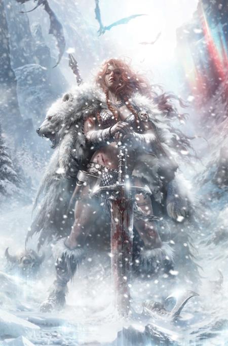 RED SONJA SOLSTICE SPECIAL #1 (ONE SHOT) CVR F FRANCESCO MATTINA LTD VIRGIN VAR DYNAMITE Entertainment Torunn Grønbekk Edson Francesco Mattina PREORDER