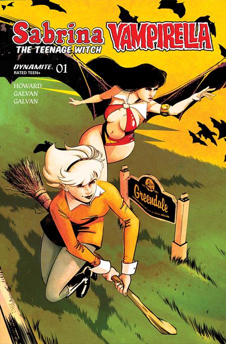 SABRINA THE TEENAGE WITCH VAMPIRELLA #1 CVR C SEBASTIAN PIRIZ VAR DYNAMITE Entertainment Tini Howard Bill Galvan , Ben Galvan Sebastian Piriz PREORDER