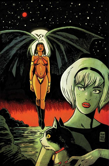SABRINA THE TEENAGE WITCH VAMPIRELLA #1 CVR J FRANCESCO FRANCAVILLA LTD VIRGIN VAR DYNAMITE Entertainment Tini Howard Bill Galvan , Ben Galvan Francesco Francavilla PREORDER