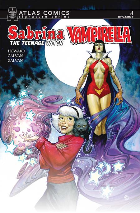 SABRINA THE TEENAGE WITCH VAMPIRELLA #1 CVR L ERIC POWELL ATLAS EDITION SIGNED BY TINI HOWARD VAR DYNAMITE Entertainment Tini Howard Bill Galvan , Ben Galvan Eric Powell PREORDER