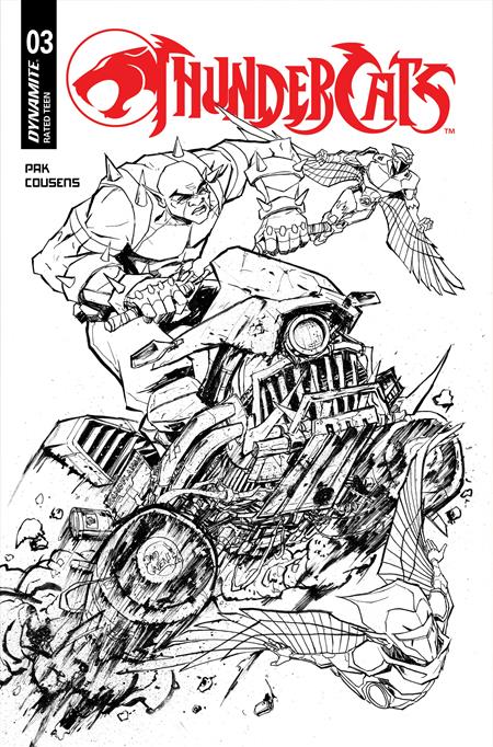 THUNDERCATS (2026) #3 CVR I INC 1:20 DAVID COUSENS LINE ART VAR DYNAMITE Entertainment Greg Pak David Cousens David Cousens PREORDER