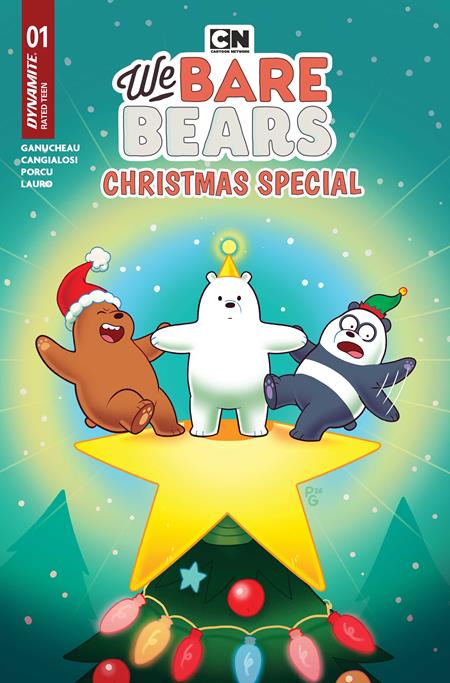 WE BARE BEARS CHRISTMAS SPECIAL #1 (ONE SHOT) CVR A PAULINA GANUCHEAU DYNAMITE Entertainment Paulina Ganucheau Ciro Cangialosi, Stefano Porcu, Carlo Lauro Paulina Ganucheau PREORDER