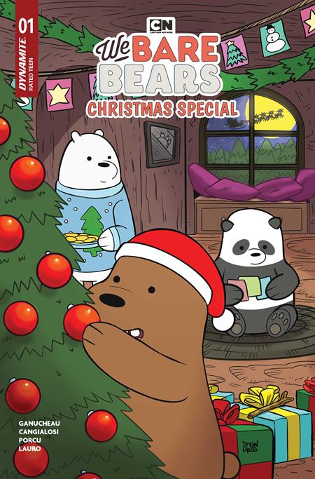 WE BARE BEARS CHRISTMAS SPECIAL #1 (ONE SHOT) CVR B DREW MOSS VAR DYNAMITE Entertainment Paulina Ganucheau Ciro Cangialosi, Stefano Porcu, Carlo Lauro Drew Moss PREORDER
