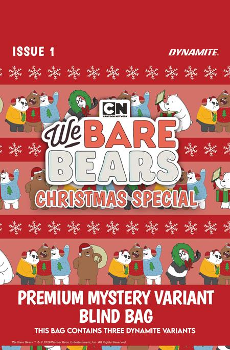 WE BARE BEARS CHRISTMAS SPECIAL #1 (ONE SHOT) CVR G PREMIUM MYSTERY BLIND BAG VAR DYNAMITE Entertainment Paulina Ganucheau Ciro Cangialosi, Stefano Porcu, Carlo Lauro Blind Bag PREORDER