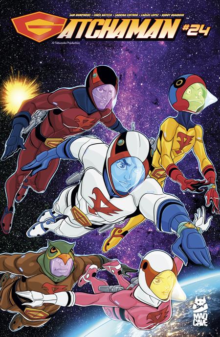 GATCHAMAN #24 CVR A CHRIS BATISTA SABRINA CINTRON TOM CHU Mad Cave Studios Sam Humphries Chris Batista Chris Batista, Sabrina Cintron, Tom Chu PREORDER