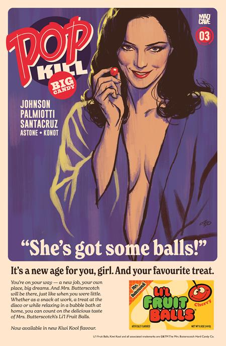 POP KILL BIG CANDY #3 (OF 4) CVR B MICHAEL CHO VAR (MR) Mad Cave Studios Jimmy Palmiotti, Dave Johnson Juan Santacruz Michael Cho PREORDER