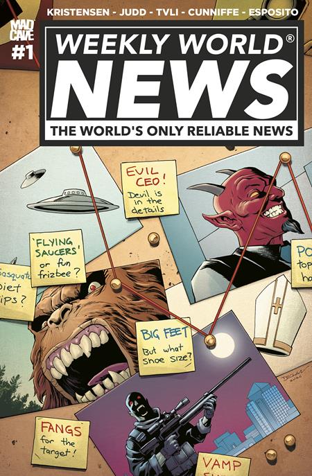 WEEKLY WORLD NEWS #1 (OF 6) CVR C DECLAN SHALVEY VAR Mad Cave Studios Ken Kristensen, Steven Paul Judd, Tvli Jacob M.K. Perker Declan Shalvey PREORDER