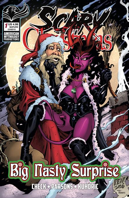SCARY CHRISTMAS BIG NASTY SURPRISE #1 CVR B NEIL VOKES VAR (MR) Prana Publishers G.O. Parsons, S.A. Check, James Kuhoric Emanuele Tommarelli Neil Vokes PREORDER