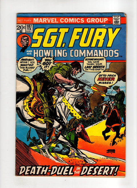 Sgt. Fury and His Howling Commandos #107 (1973) Buy & Sell Comics Online Comic Shop Toronto Canada