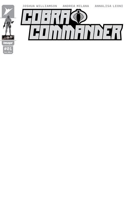 Cobra Commander #1G (2024) Blank Sketch Variant