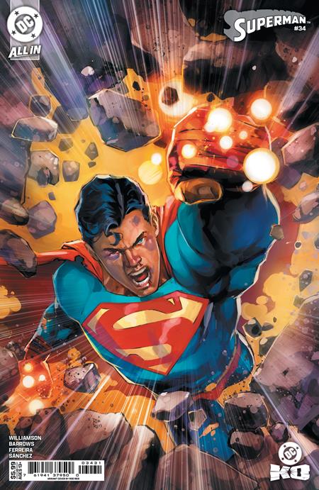 SUPERMAN #34 CVR C ROD REIS CARD STOCK VAR (DC K.O.) DC Comics Joshua Williamson Eddy Barrows, Eber Ferreira Rod Reis PREORDER