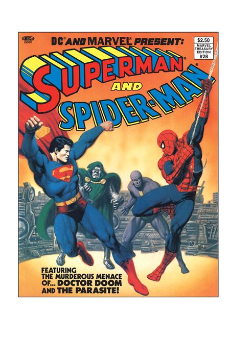 DC AND MARVEL PRESENT SUPERMAN AND SPIDER-MAN (MARVEL TREASURY EDITION #28) #1 FACSIMILE EDITION CVR A JOHN ROMITA SR & BOB LARKIN DC Comics Jim Shooter, Marv Wolfman John Buscema John Romita Sr, Bob Larkin PREORDER