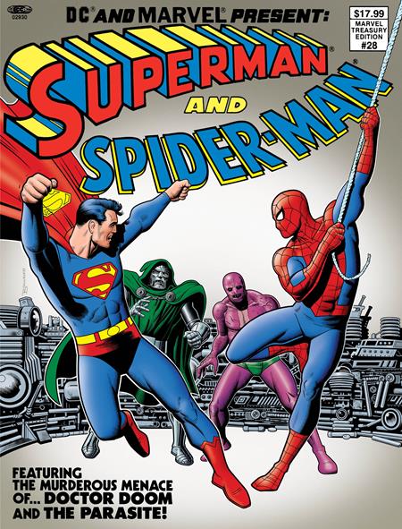 DC AND MARVEL PRESENT SUPERMAN AND SPIDER-MAN (MARVEL TREASURY EDITION #28) #1 FACSIMILE EDITION CVR B BRIAN BOLLAND VAR DC Comics Jim Shooter, Marv Wolfman John Buscema Brian Bolland PREORDER