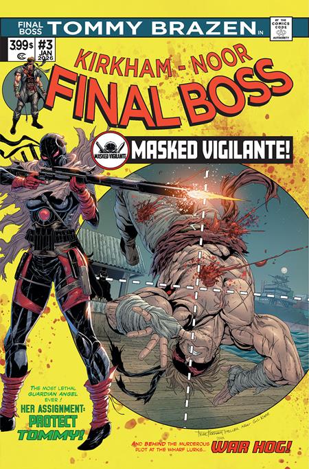 FINAL BOSS #3 CVR F INC 1:100 TYLER KIRKHAM 70S GOLD FOIL VAR (MR) Image Comics Tyler Kirkham Tyler Kirkham, David Miller, Ifan Noor Tyler Kirkham PREORDER
