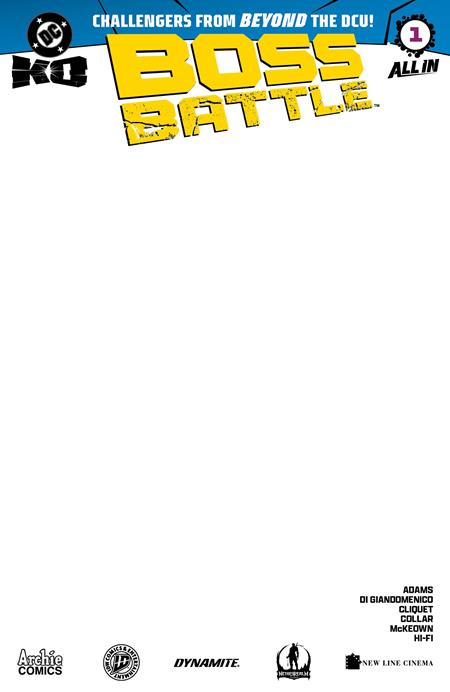 DC K.O.: Boss Battle 1 Comic Blank Variant DC Comics 2026