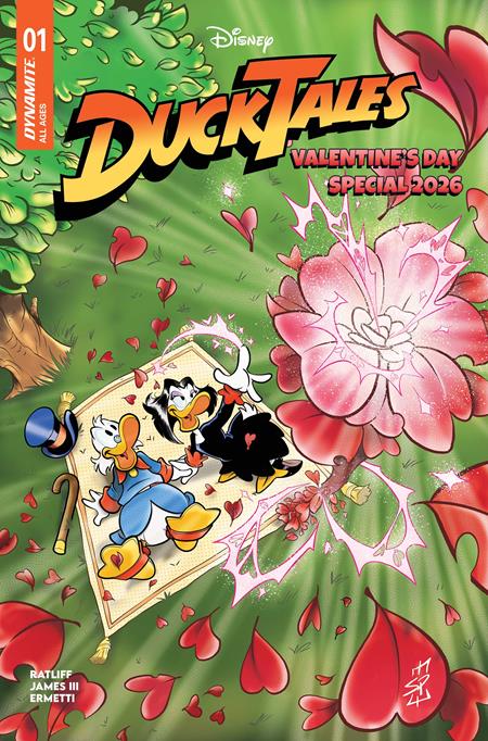 DUCKTALES VALENTINES DAY SPECIAL 2026 #1 (ONE SHOT) CVR C STEFANO PORCU VAR DYNAMITE Entertainment Connor Ratliff, James III Libero Ermetti Stefano Porcu PREORDER