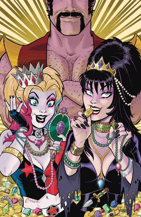 HARLEY QUINN X ELVIRA #5 CVR L INC 1:20 AMANDA CONNER JEWELS VIRGIN VAR DYNAMITE Entertainment Amanda Conner, Jimmy Palmiotti Juan Samu, Amanda Conner Amanda Conner PREORDER