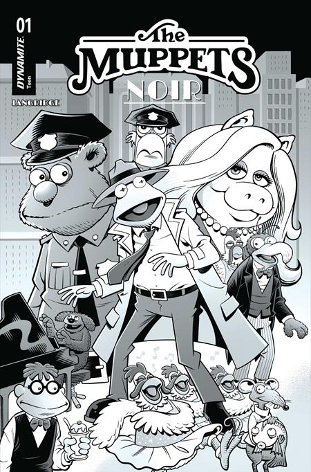 MUPPETS NOIR #1 CVR G INC 1:15 ROGER LANGRIDGE LINE ART VAR DYNAMITE Entertainment Roger Langridge Roger Langridge Roger Langridge PREORDER