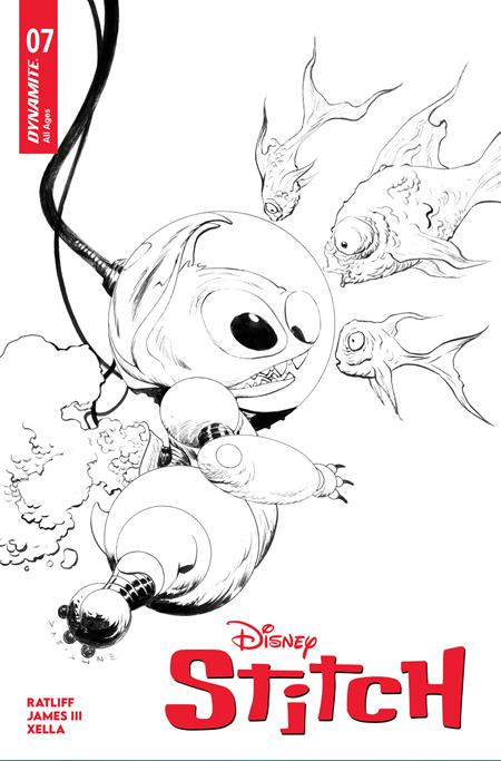 STITCH #7 CVR E INC 1:10 JAE LEE LINE ART VAR DYNAMITE Entertainment Connor Ratliff, James III Greta Xella Jae Lee PREORDER