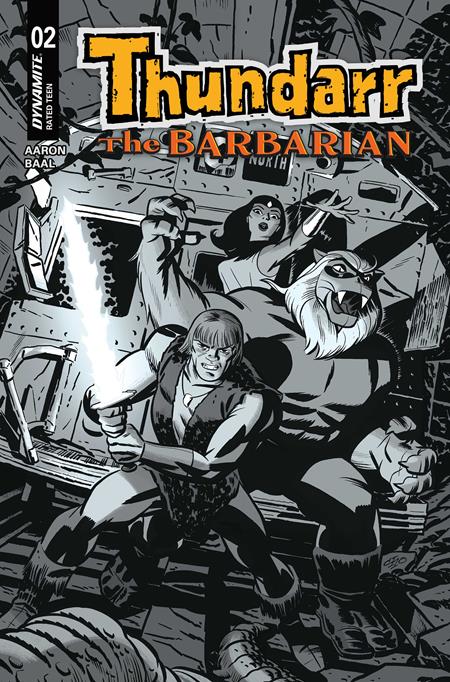 THUNDARR THE BARBARIAN #2 CVR F INC 1:10 MICHAEL CHO LINE ART VAR DYNAMITE Entertainment Jason Aaron Kewber Baal Michael Cho PREORDER