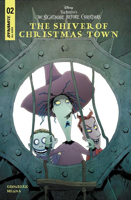 TIM BURTONS THE NIGHTMARE BEFORE CHRISTMAS THE SHIVER OF CHRISTMAS TOWN #2 CVR A JAE LEE DYNAMITE Entertainment Torunn Groenbekk Edu Menna Jae Lee PREORDER