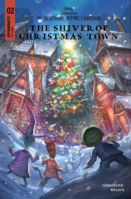 TIM BURTONS THE NIGHTMARE BEFORE CHRISTMAS THE SHIVER OF CHRISTMAS TOWN #2 CVR C ALAN QUAH VAR DYNAMITE Entertainment Torunn Groenbekk Edu Menna Alan Quah PREORDER