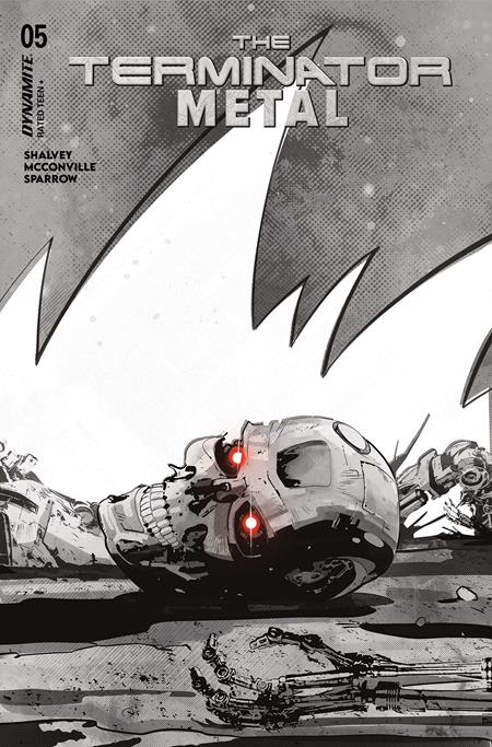 The Terminator: Metal 5 Comic Sebastian Piriz Incentive B&W Variant (1:5) Dynamite Entertainment 2026