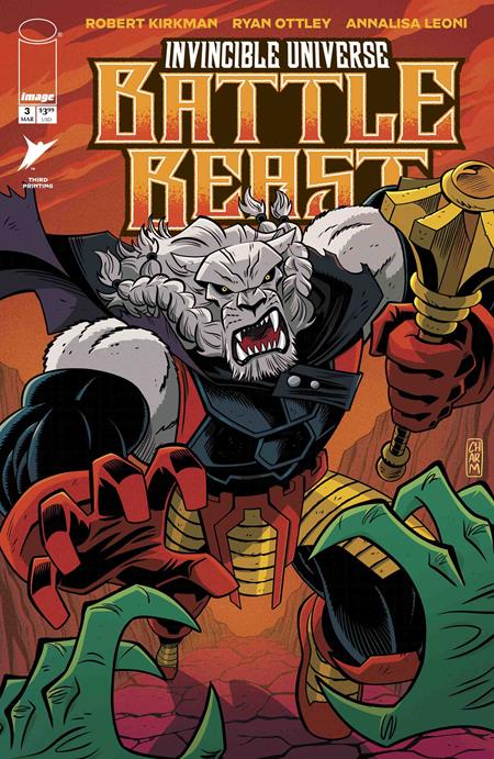 Invincible Universe: Battle Beast 3 Comic 3rd Printing Derek Charm Image Comics 2026
