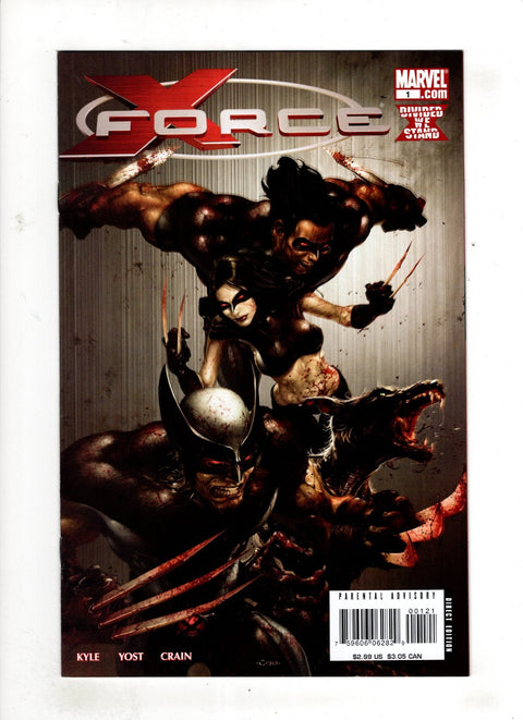 X-Force, Vol. 3 #1 (Cvr B) (2008) Clayton Crain Bloody Variant B Clayton Crain Bloody Variant Buy & Sell Comics Online Comic Shop Toronto Canada