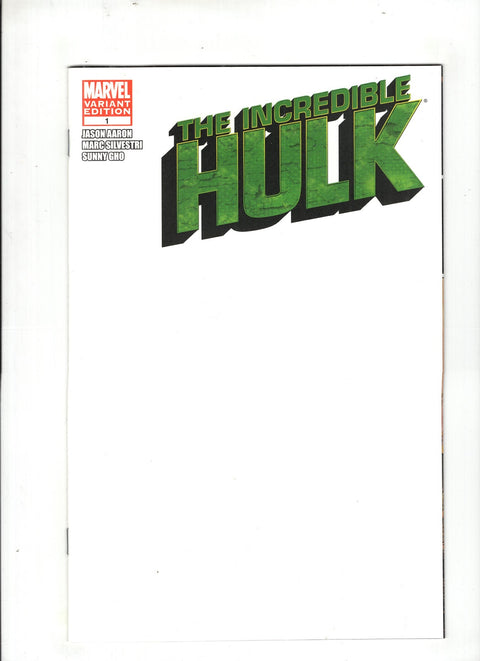 The Incredible Hulk, Vol. 3 #1 (Cvr D) (2011) Blank Variant D Blank Variant Buy & Sell Comics Online Comic Shop Toronto Canada