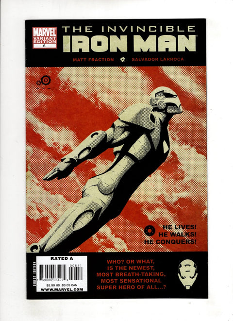 Invincible Iron Man, Vol. 1 #6 (Cvr B) (2008) David Aja Incentive Variant (1:10) B David Aja Incentive Variant (1:10) Buy & Sell Comics Online Comic Shop Toronto Canada