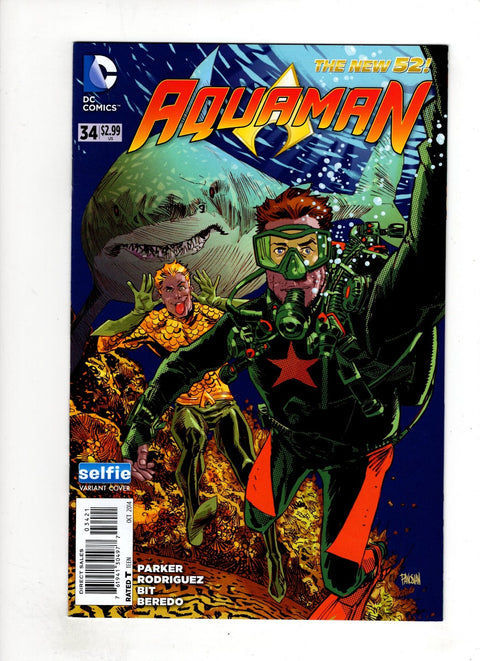 Aquaman, Vol. 7 #34 (Cvr B) (2014) Dan Panosian Selfie Variant B Dan Panosian Selfie Variant Buy & Sell Comics Online Comic Shop Toronto Canada
